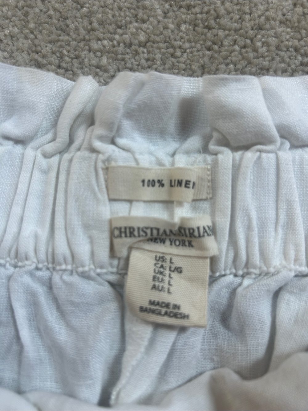 White Linen Tie-Waist Skort - Picture 4 of 4